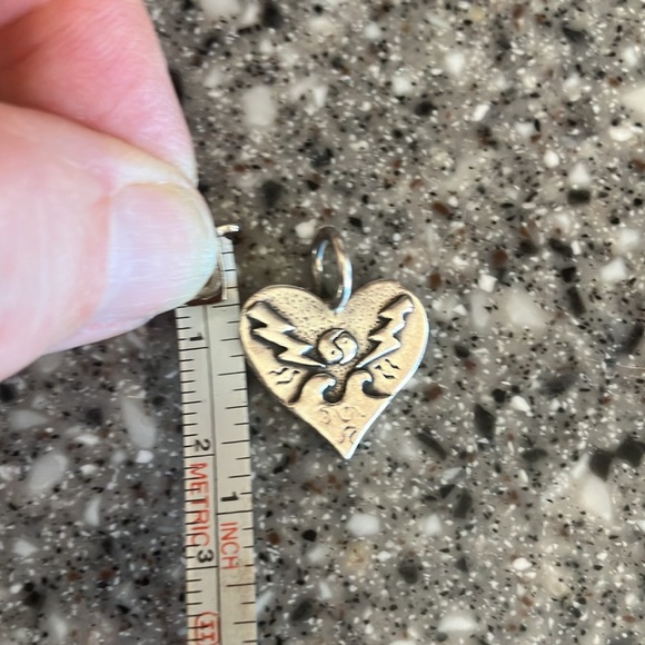 Sterling Silver Ross LewAllen Ocean Motion Heart Pendant - Picture 5 of 6